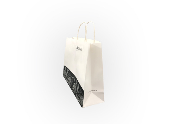 Good price ハンドルが付いている白いエコのペーパー包装/大判紙の買い物袋 オンライン